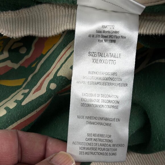 Ski Vermont Ludlow Graphic Sweatshirt XX-Large Green & Beige Cotton/Poly Blend - Picture 4 of 8